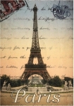 Utěrka Paris pohlednice - 45*65 cm