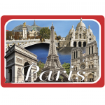 Prostírání Paris monuments red, 42*29 cm