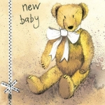 Přání k narození dítěte - Teddy bear