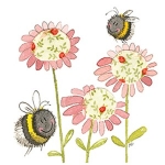 Trhací bloček Bee & flower, 9*9 cm