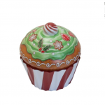 Cupcake velký s proužky - plechová dóza