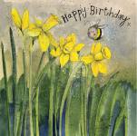 Přání Bee & daffodils