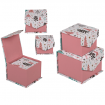 Krabice dárkové Růžové - set 2 ks