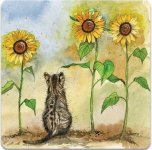 Magnetka Cat and Sunflower